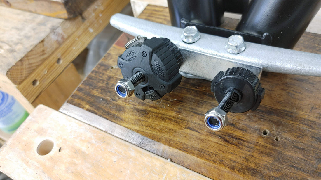 Security lock for Dock-It Fisher fishing rod holder - What the Fish Fishing Gear