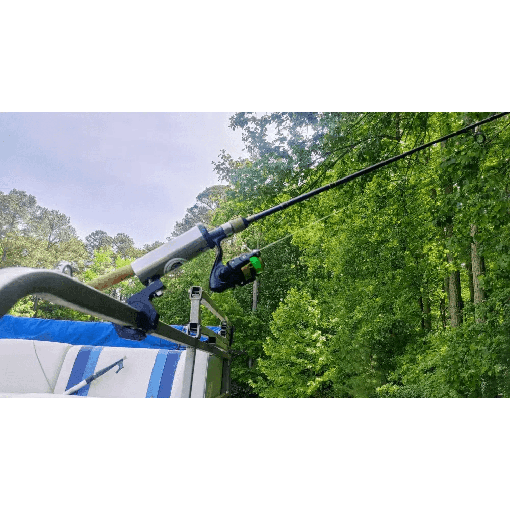 Boat Rail Rod Holder - Rail and Tubing Clamp Around Fishing Rod Holder - What the Fish Fishing Gear