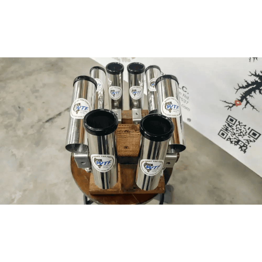 Clamp-on fishing rod holder, stainless steel with four variations - What the Fish Fishing Gear