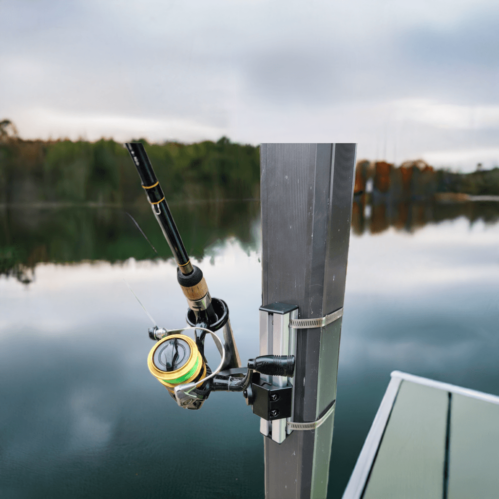 Post Clamp Fishing Rod Holder for Docks and Piers - What the Fish Fishing Gear
