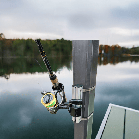 Post Clamp Fishing Rod Holder for Docks and Piers - What the Fish Fishing Gear