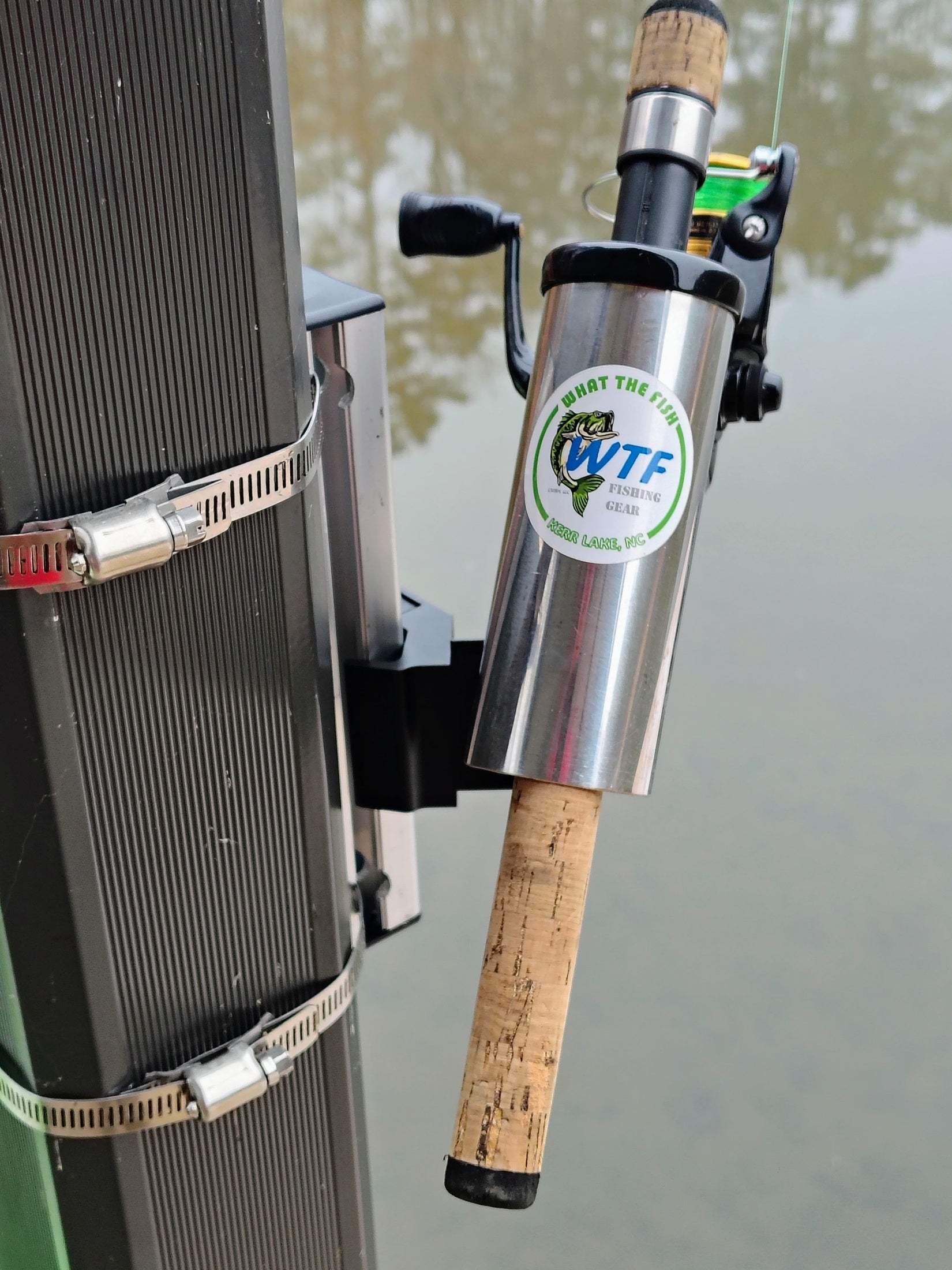 Post Clamp Fishing Rod Holder for Docks and Piers - What the Fish Fishing Gear