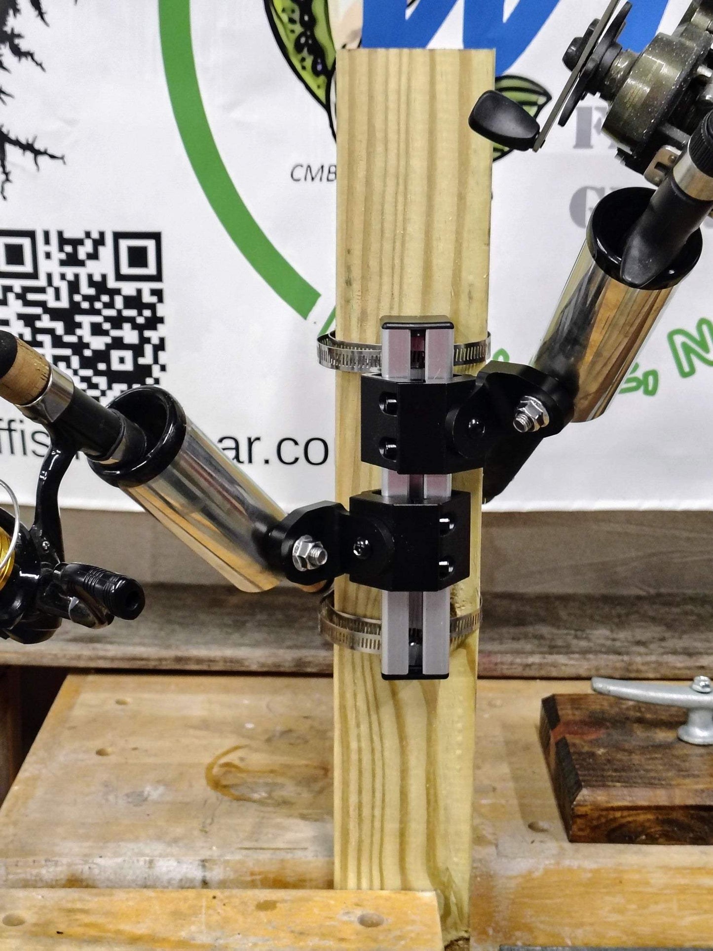 Post Clamp Fishing Rod Holder for Docks and Piers - What the Fish Fishing Gear