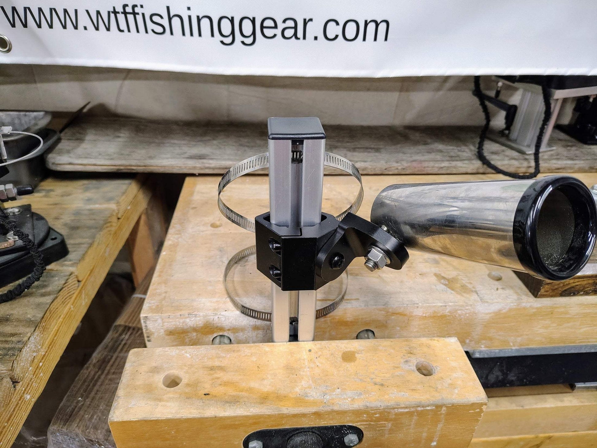 Post Clamp Fishing Rod Holder for Docks and Piers - What the Fish Fishing Gear