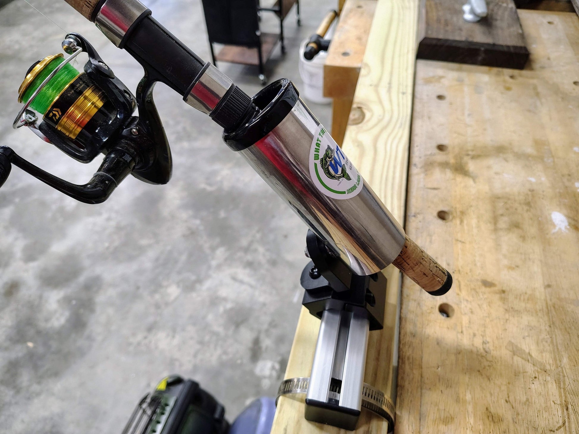 Post Clamp Fishing Rod Holder for Docks and Piers - What the Fish Fishing Gear