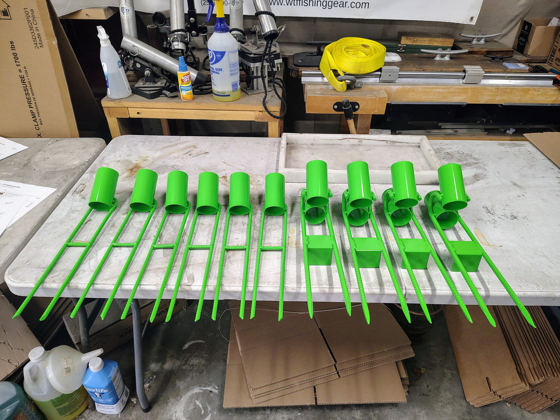Good run on electric green fishing rod holders!