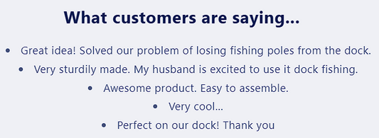 Dock-It Fisher, perfect for your dock fishing!