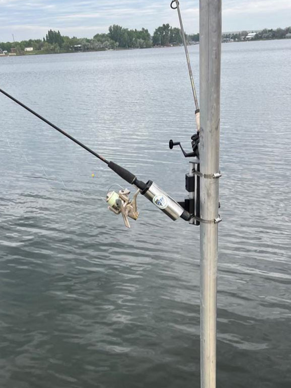Post Clamp Fishing Rod Holder for Docks and Piers install