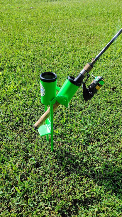 Heavy duty Bank Fishing Rod Holder with 4 rod holding positions