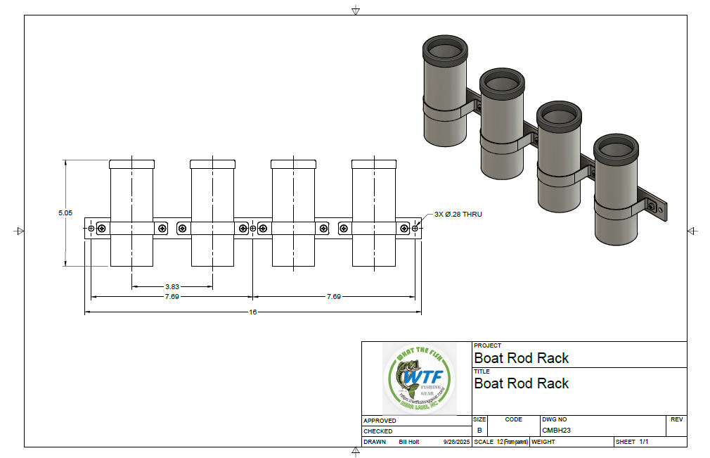 Boat Rod Rack Holder