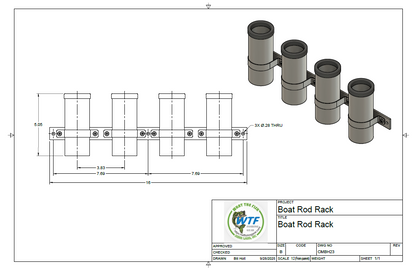Boat Rod Rack Holder