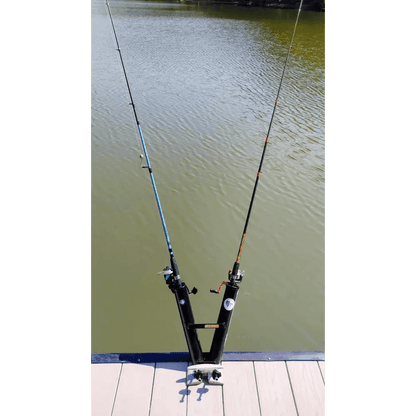 bungee cord fishing rod holder Fishing Rod Holder for Docks and Piers