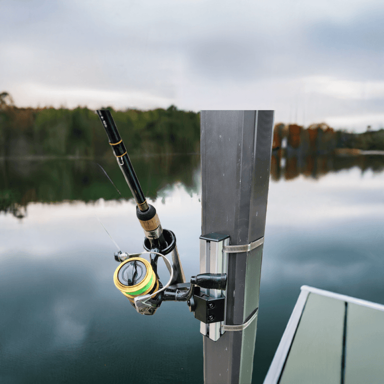 Post Clamp Fishing Rod Holder for Docks and Piers Post Clamp Fishing Rod Holder for Docks and Piers